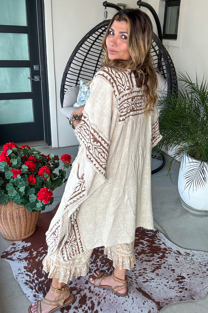 Sunlit Story Kimono - 100% Cotton