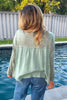 Meet You At Dawn Oversized Top - Sage - Oversized