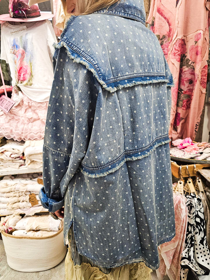 Starlight Patchwork Denim Shirt - 100% Cotton
