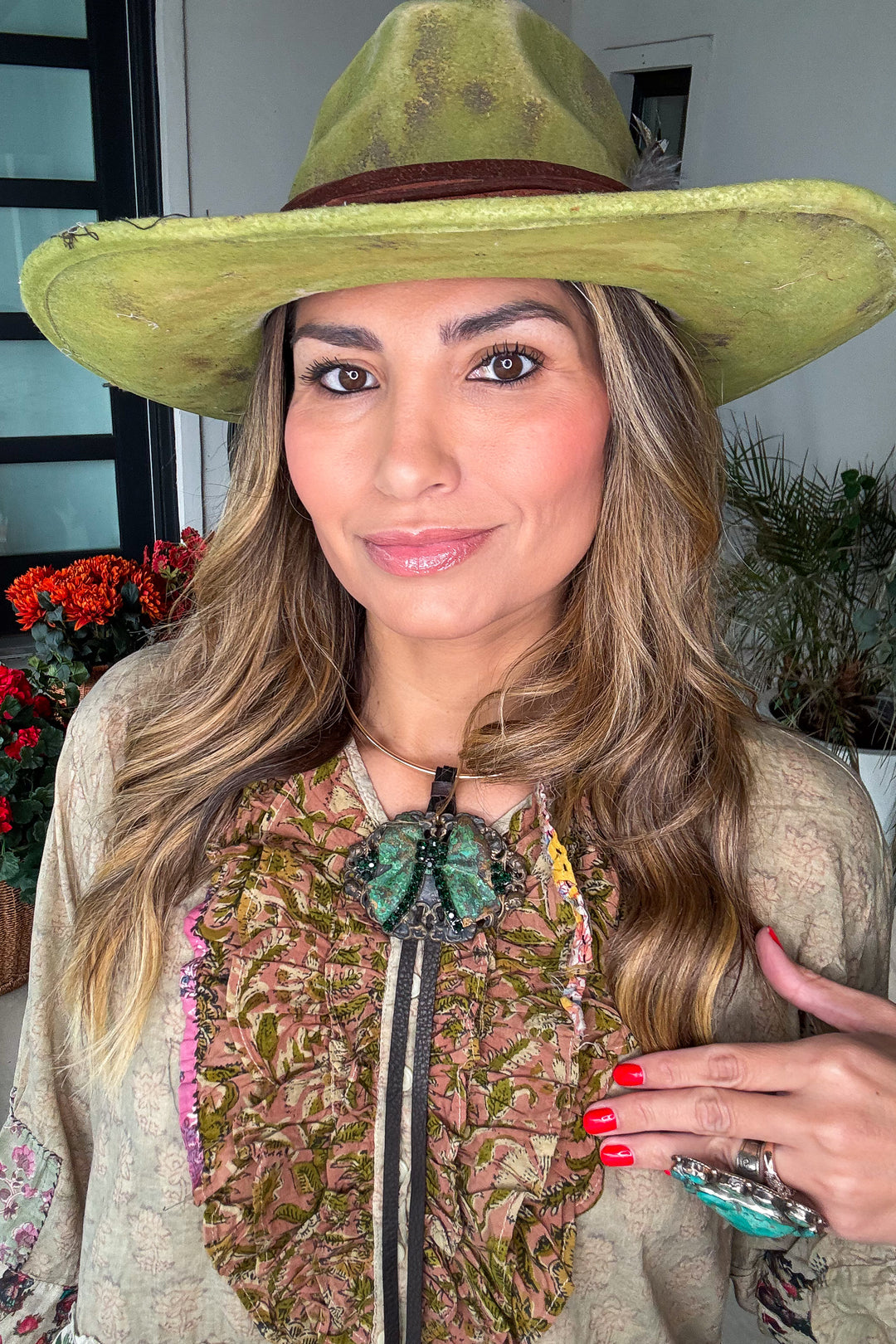 HJG Honey Bloom Top - Moss