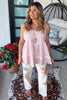 Pink Lace Sunset Tank - 100% Cotton - Pink