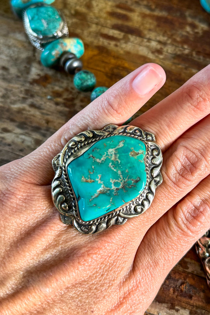 One of a Kind Turquoise Ring - Made in Texas