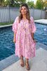 Blushing Daydreams Maxi Dress - 100% Cotton -  Pink