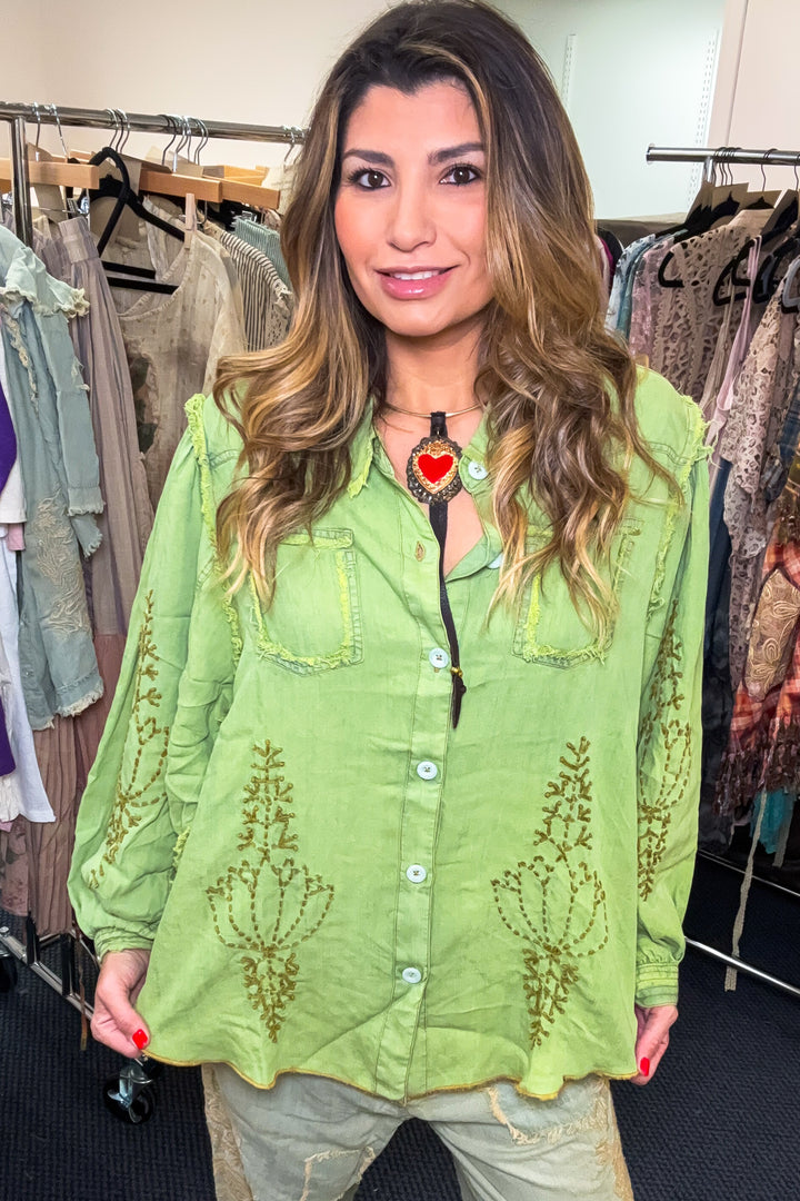Ray of Sunshine Top - Green