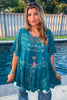 AHB EXCLUSIVE: Delightful Details Cotton Top - Teal - 100% COTTON