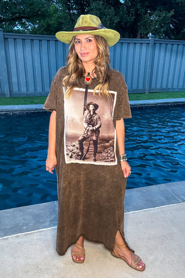 Buffalo Bill Cotton Oversized Jersey Dress - 100% Cotton