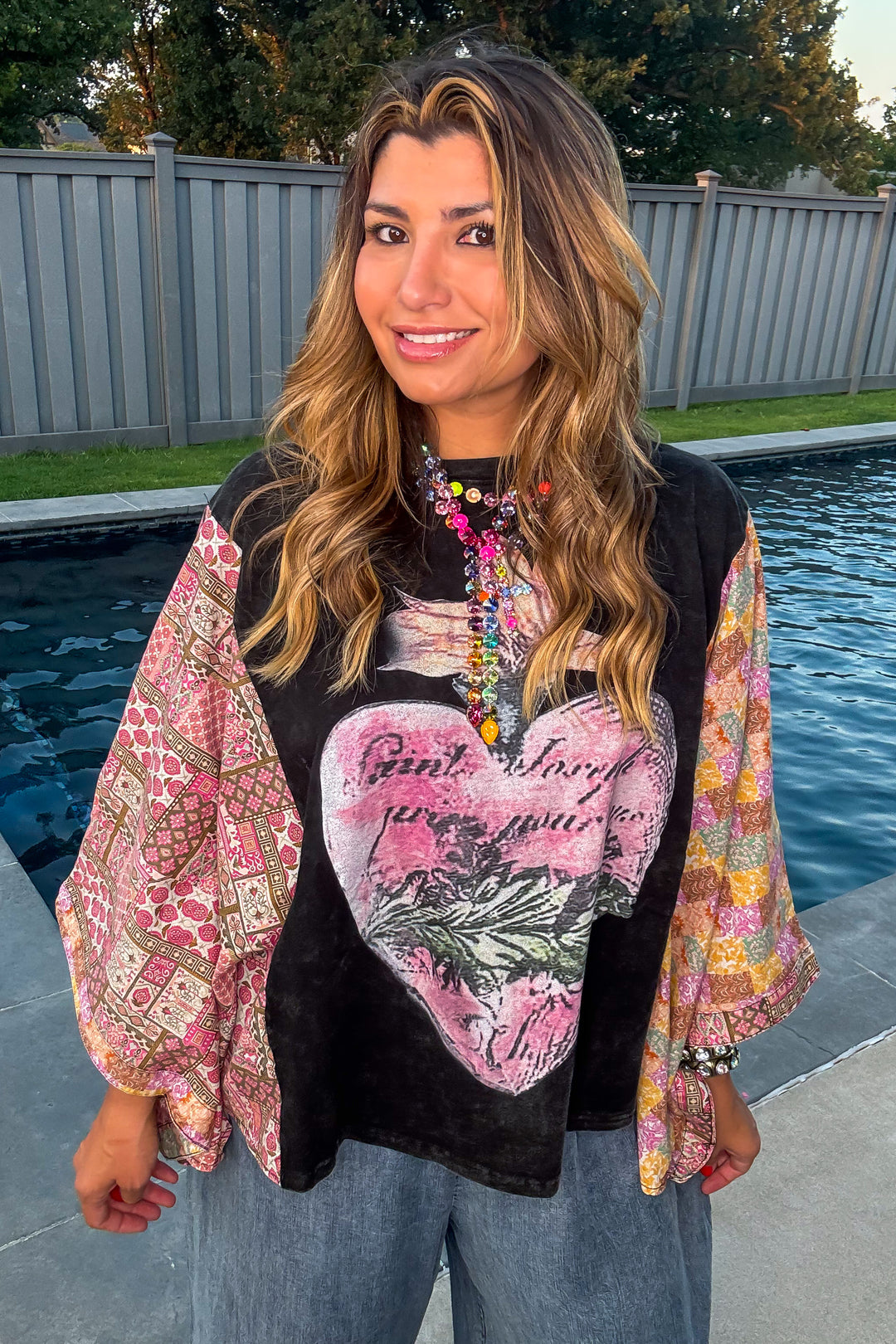 Urban Canvas Poncho Top - 100% Cotton - Black