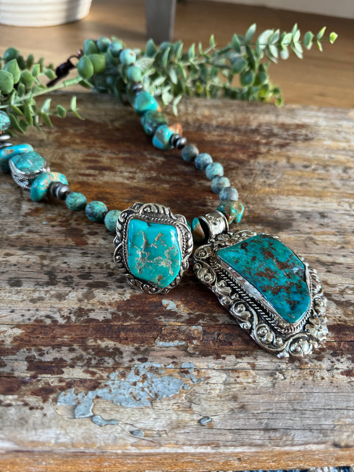 Handmade in Texas - One of a Kind Authentic Turquoise Necklace