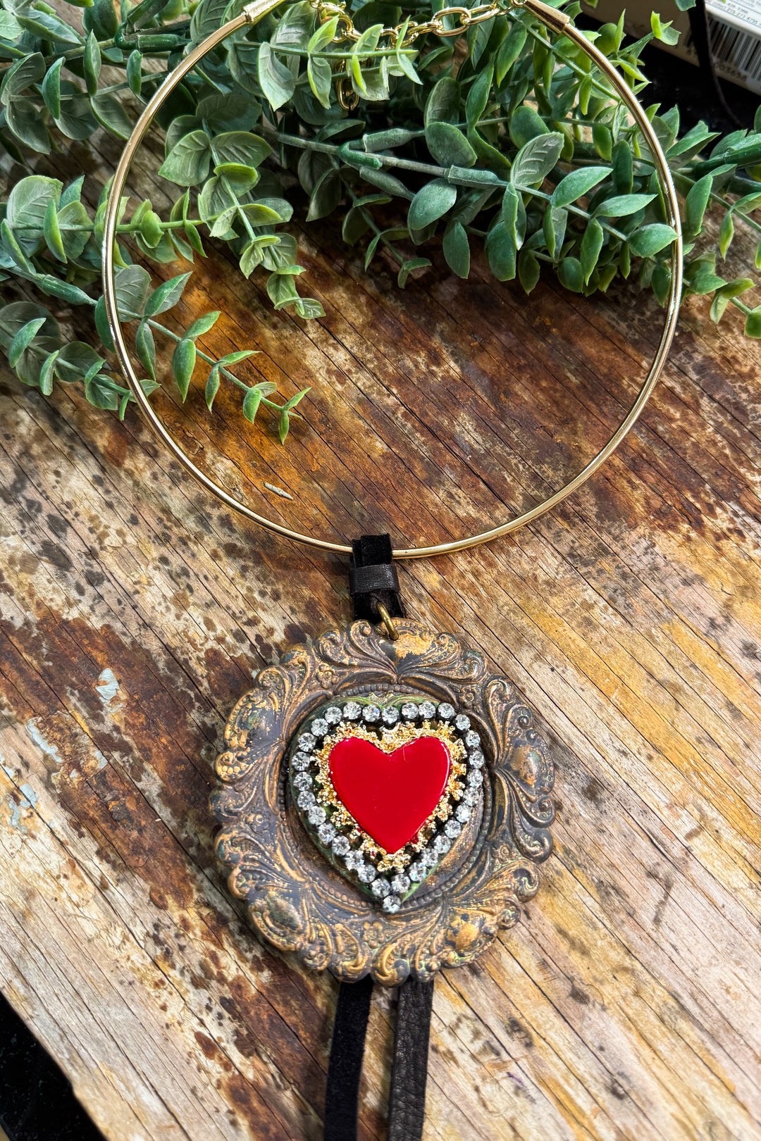 Sacred Heart Statement Necklace – One of a Kind Handmade Piece III