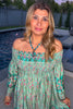 Handmade Starfall Beaded Necklace - Made in USA - Teal