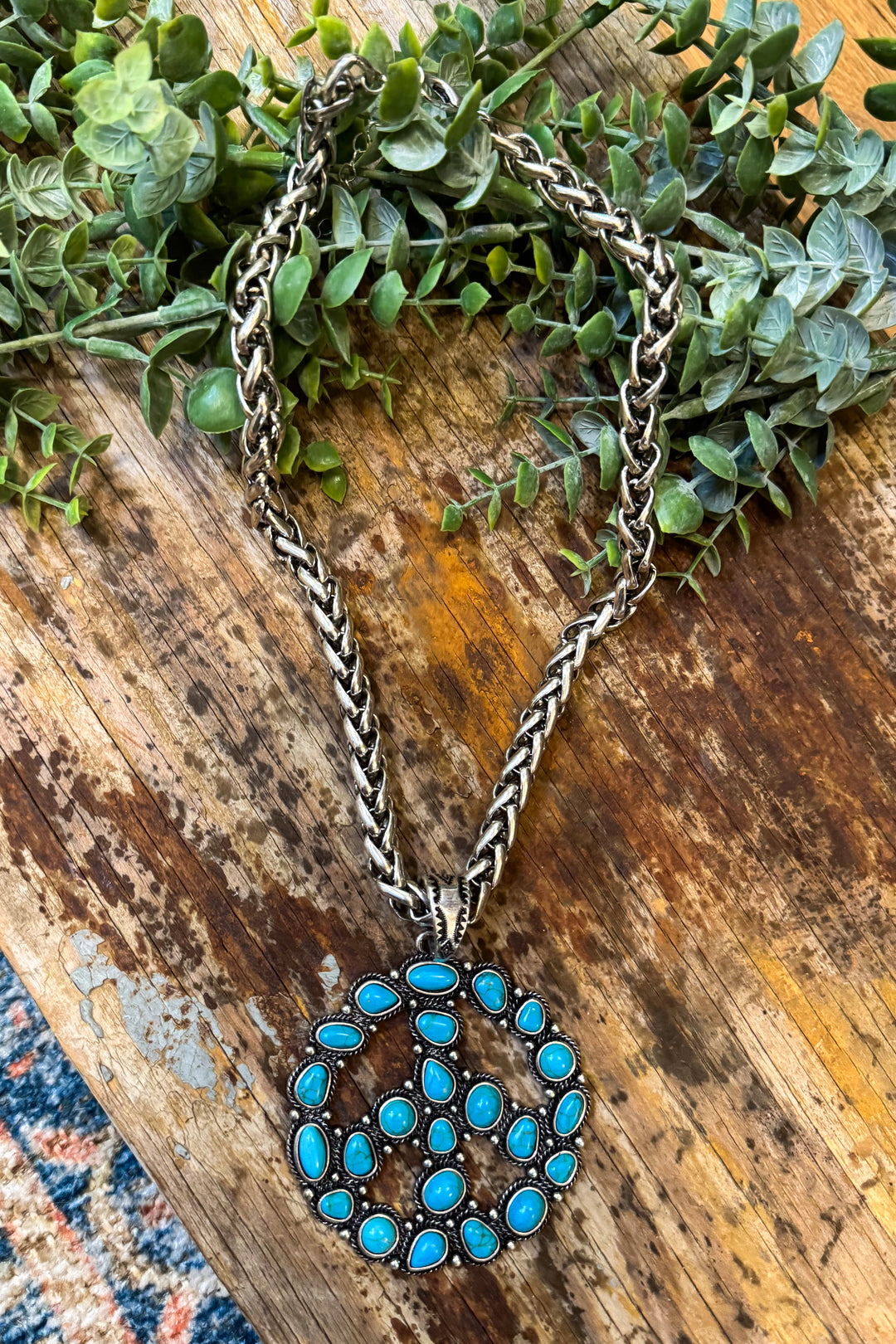 Peace Sing Necklace - Turquoise Color