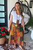 Dreaming Of Tomorrow Elastic Waist Maxi Skirt - Camel