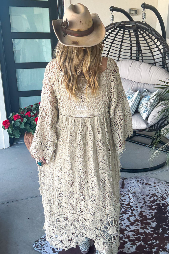 Whispering Lace Crochet Dress - 100% COTTON - MADE IN USA
