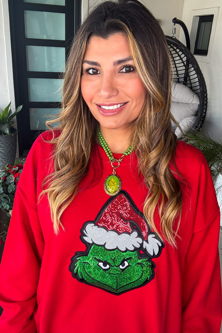 Grinch Sweatshirt - Red