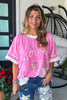 Pretty In Love Top - 100% Cotton - Pink