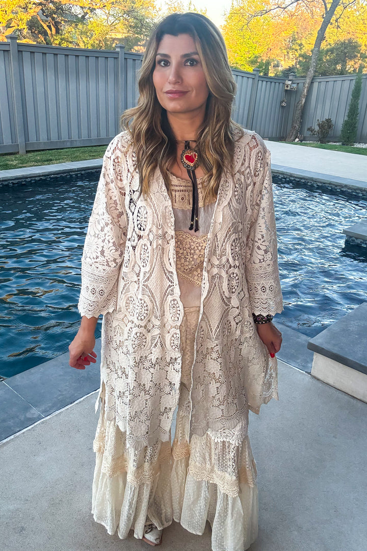 Heirloom Lace Pants - 100% Cotton - Natural