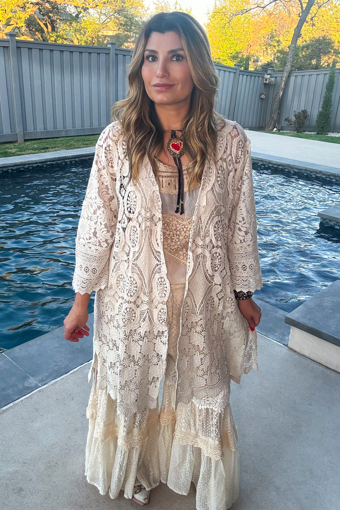 Heirloom Lace Pants - 100% Cotton - Natural