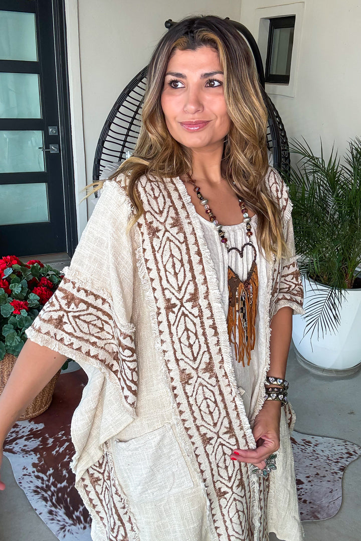 Sunlit Story Kimono - 100% Cotton