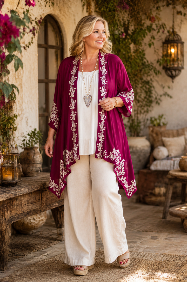 AHB EXCLUSIVE: Rise Of Romance Cardigan - Burgundy