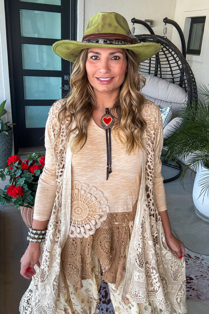 Squared Away Top 3/4 Sleeves - 100% Cotton