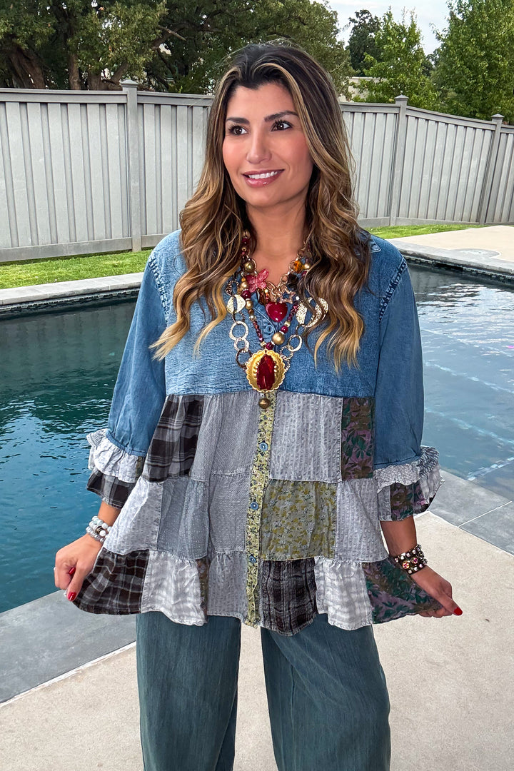 Just My Style Tunic - 100% Cotton - Grey