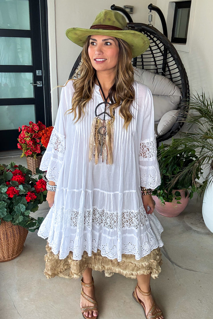 Coastal Canvas Dress - 100% Cotton - Ivory