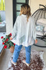 Oversized Kindly Spoken Top - Blue
