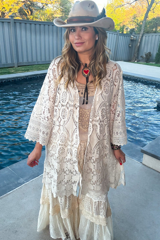 Timeless Grace Lace Duster - 100% COTTON - MADE IN USA