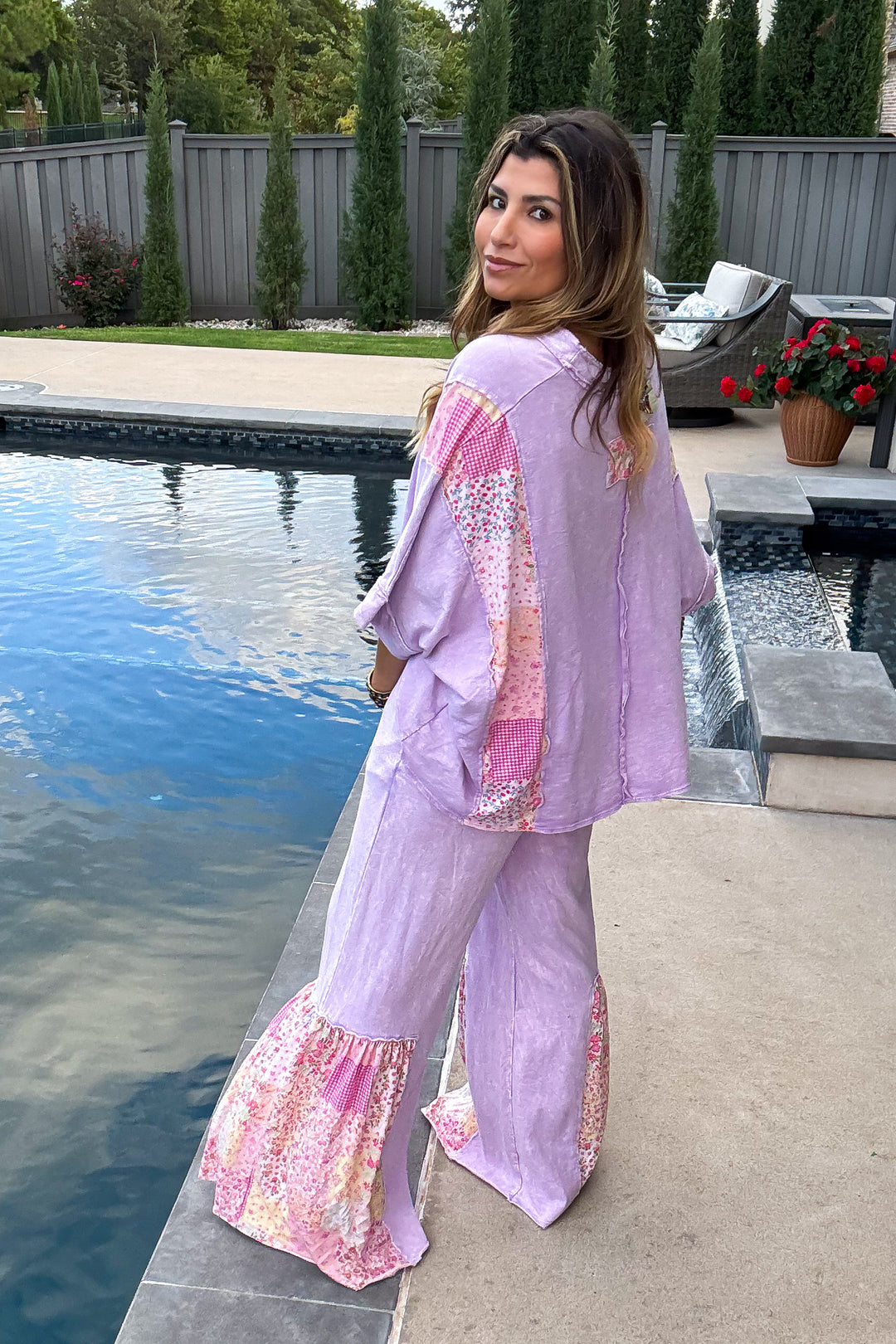 Picnic Mirage Top - 100% Cotton - Lavender