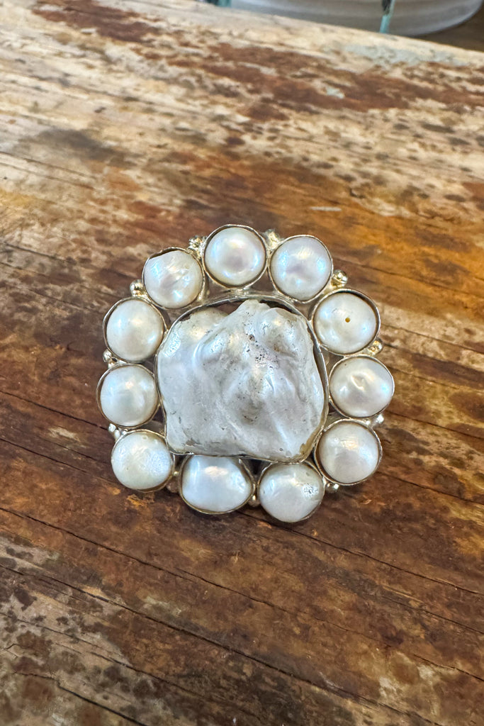 PRE ORDER: Heirloom Heart Baroque Pearl Ring