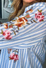 Embroidered Keepsake Blouse - Blue - 100% Cotton
