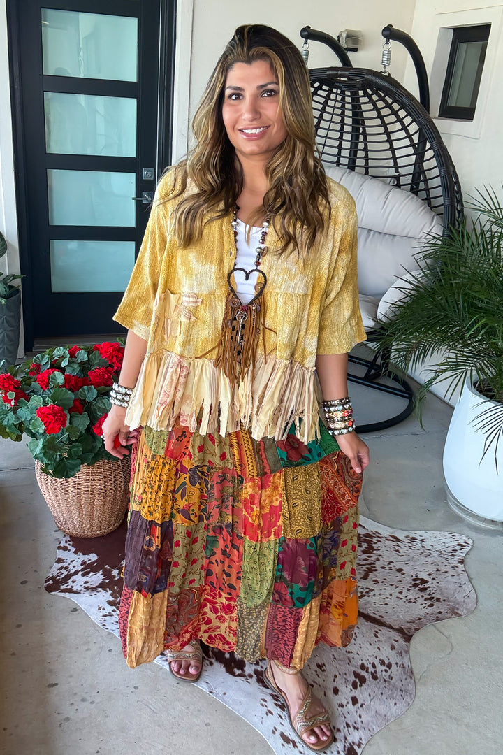 PRE ORDER: Dreaming Of Tomorrow Elastic Waist Maxi Skirt - Camel