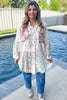 Confidence In Motion Tunic - 100% Cotton - Cream Floral