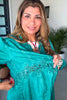 Cowgirl Canyon Jacket - Teal - 100% Cotton