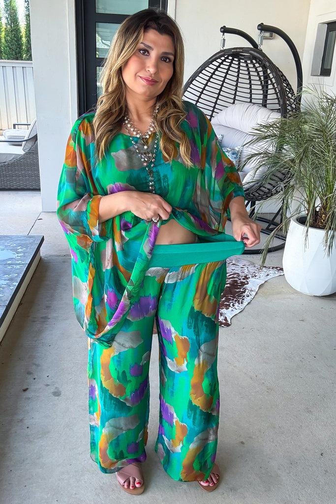 Spark Of Glamour Silk Stretch Pants – Made in Italy (SOLD SEPARATELY)