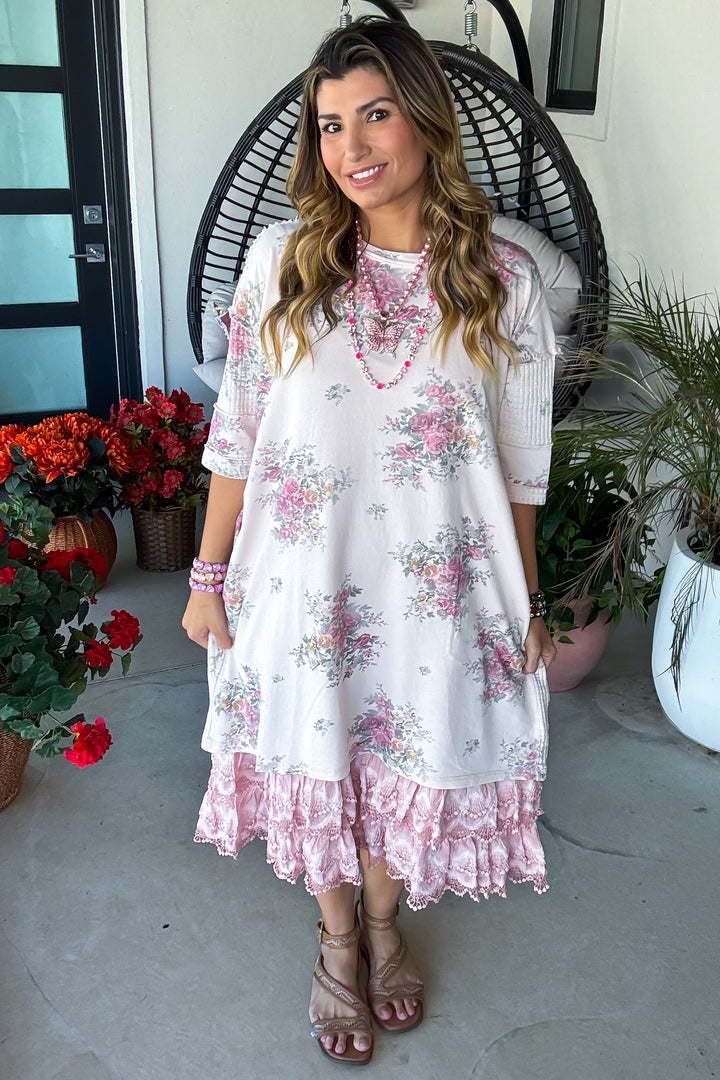 Amplify My Love Tunic/Dress - 100% Cotton - Blush