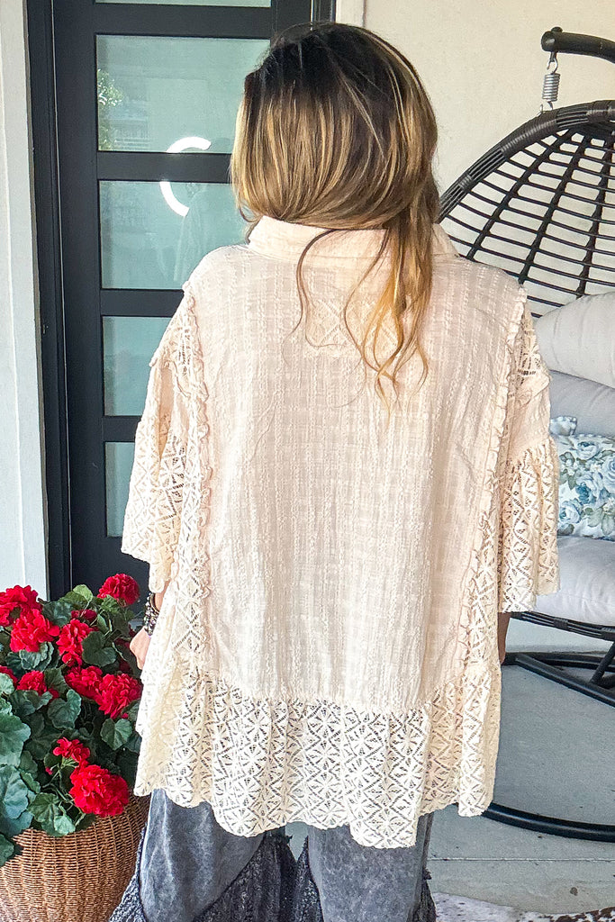Sweetly Styled Top - Natural