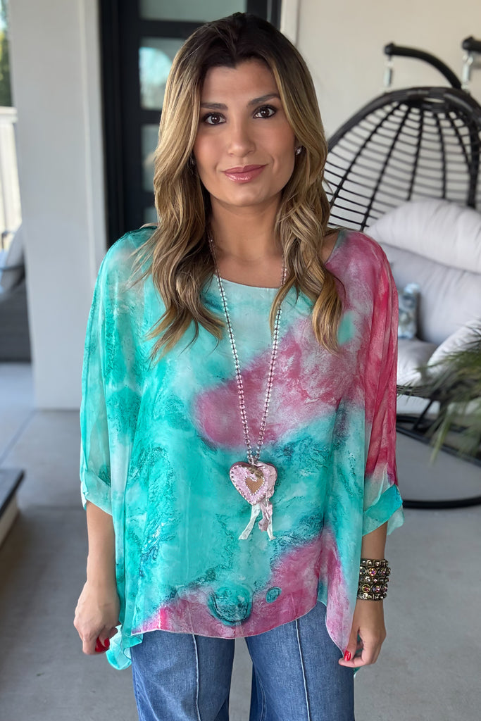 Moment Of Enchantment Silk Stretch Top – Made in Italy - Italian Silk