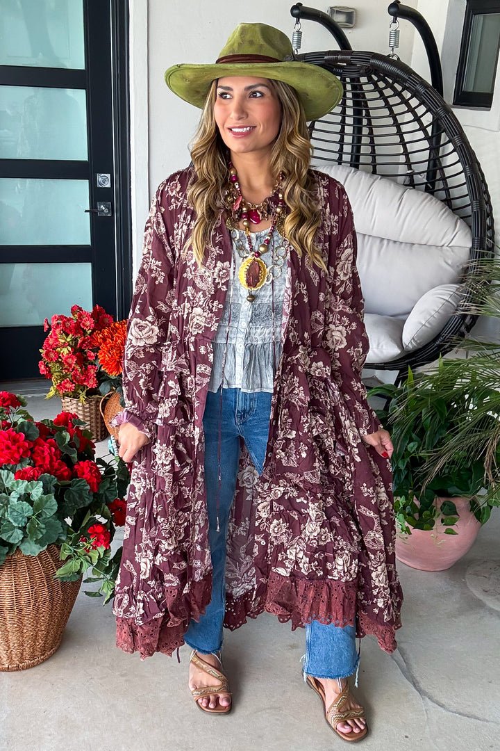 Whispering Blooms Duster - 100% Cotton