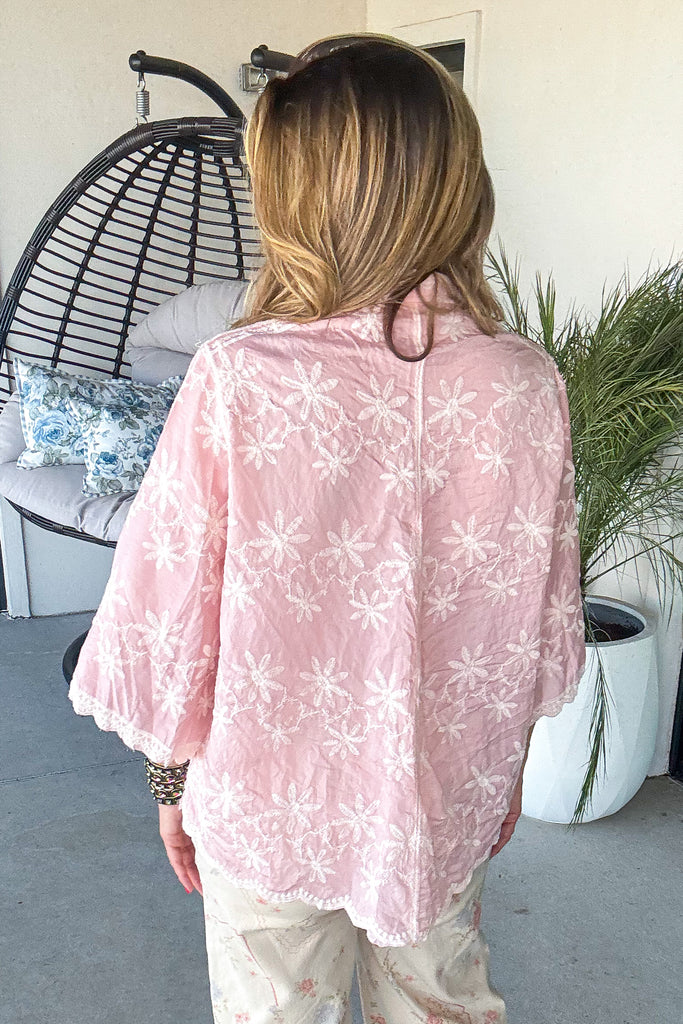 Pink Whispers Oversized Top - Pink