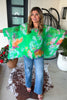 Confetti Glow Silk Top - Green - Made in Italy