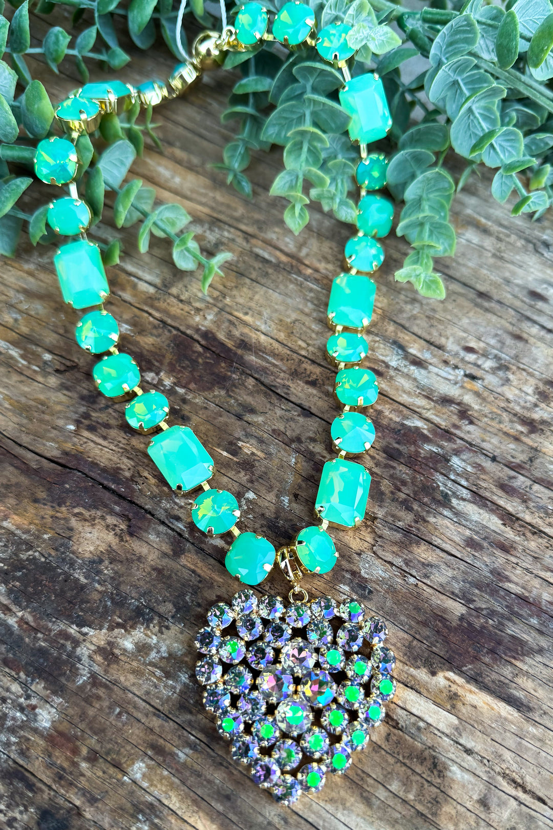 WAFA Heart Necklace - Aqua