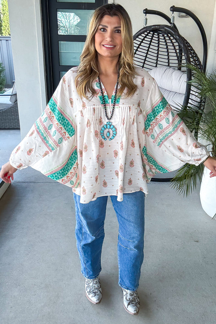 Sunkissed And Ready Oversized  Top - Natural - SALE