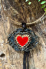 Sacred Heart Statement Necklace – One of a Kind Handmade Piece