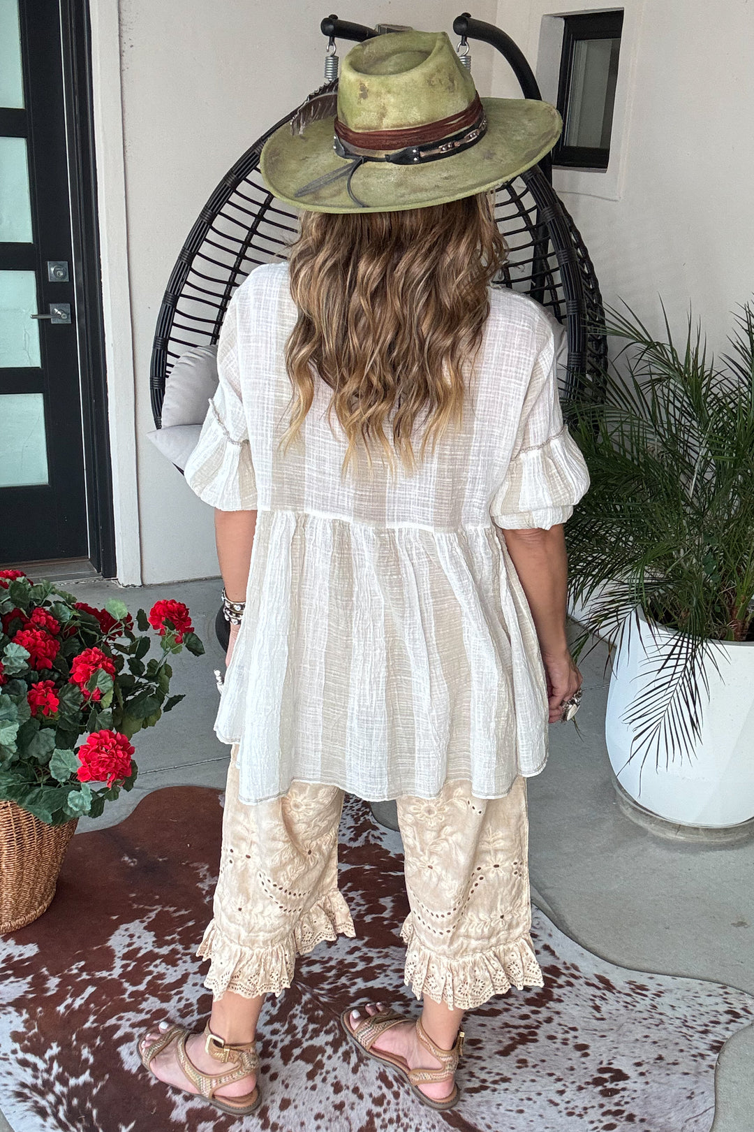 Sandstone Sweetheart Top - 100% Cotton - Natural