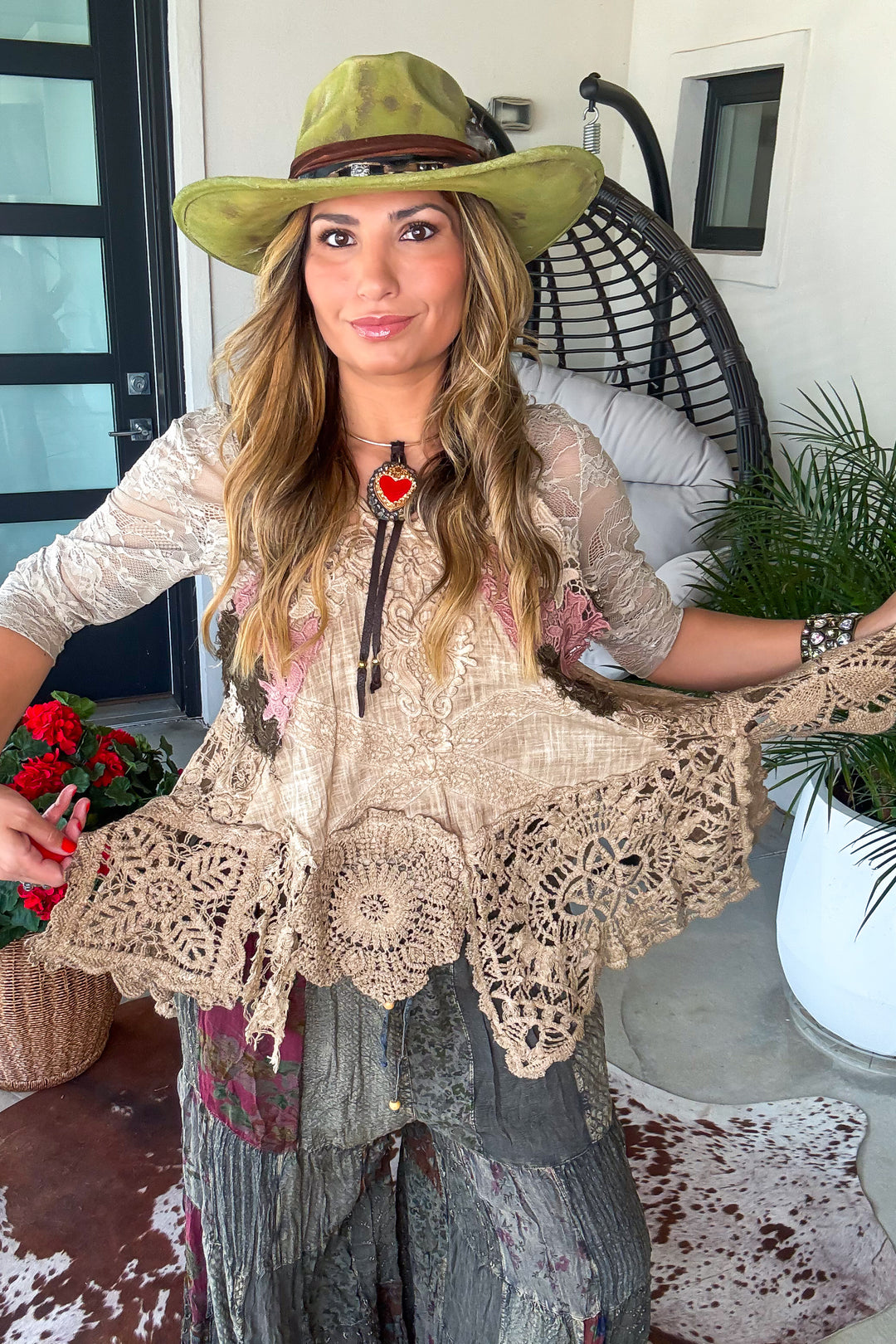 Whispers of Lace Tank - 100% Cotton - Made in USA