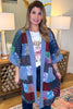 The Nepal Oversized Kimono - 100% Cotton - Blue