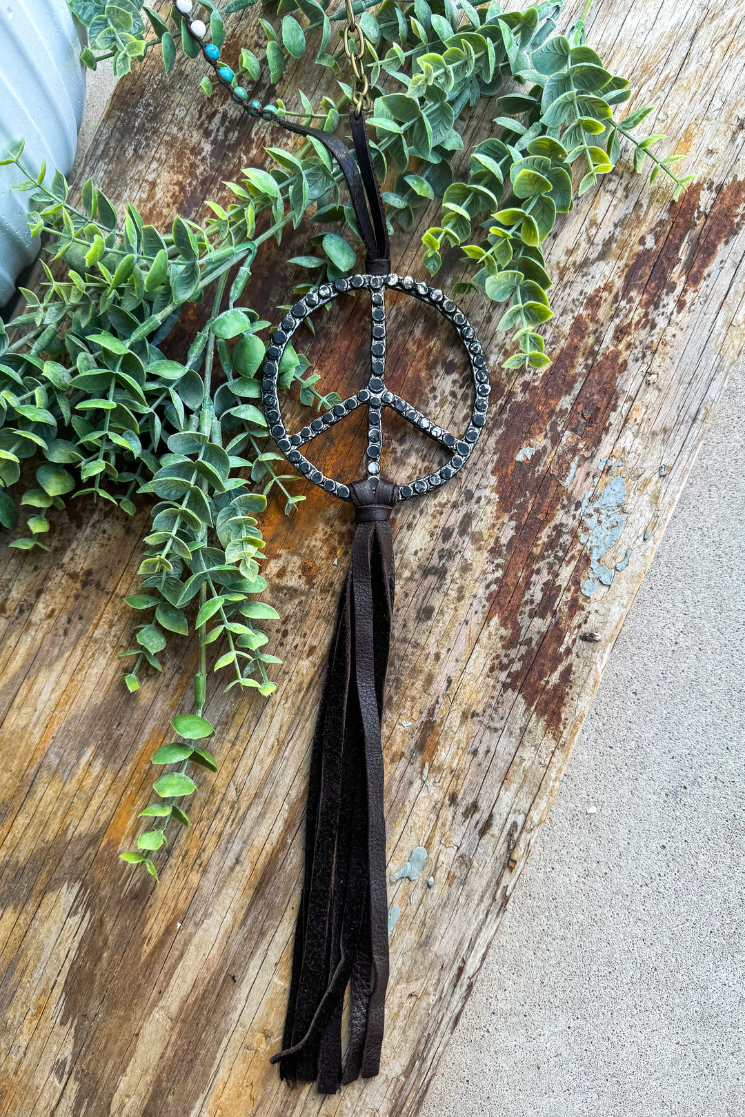 Jaded Gypsy Peace Sign Necklace