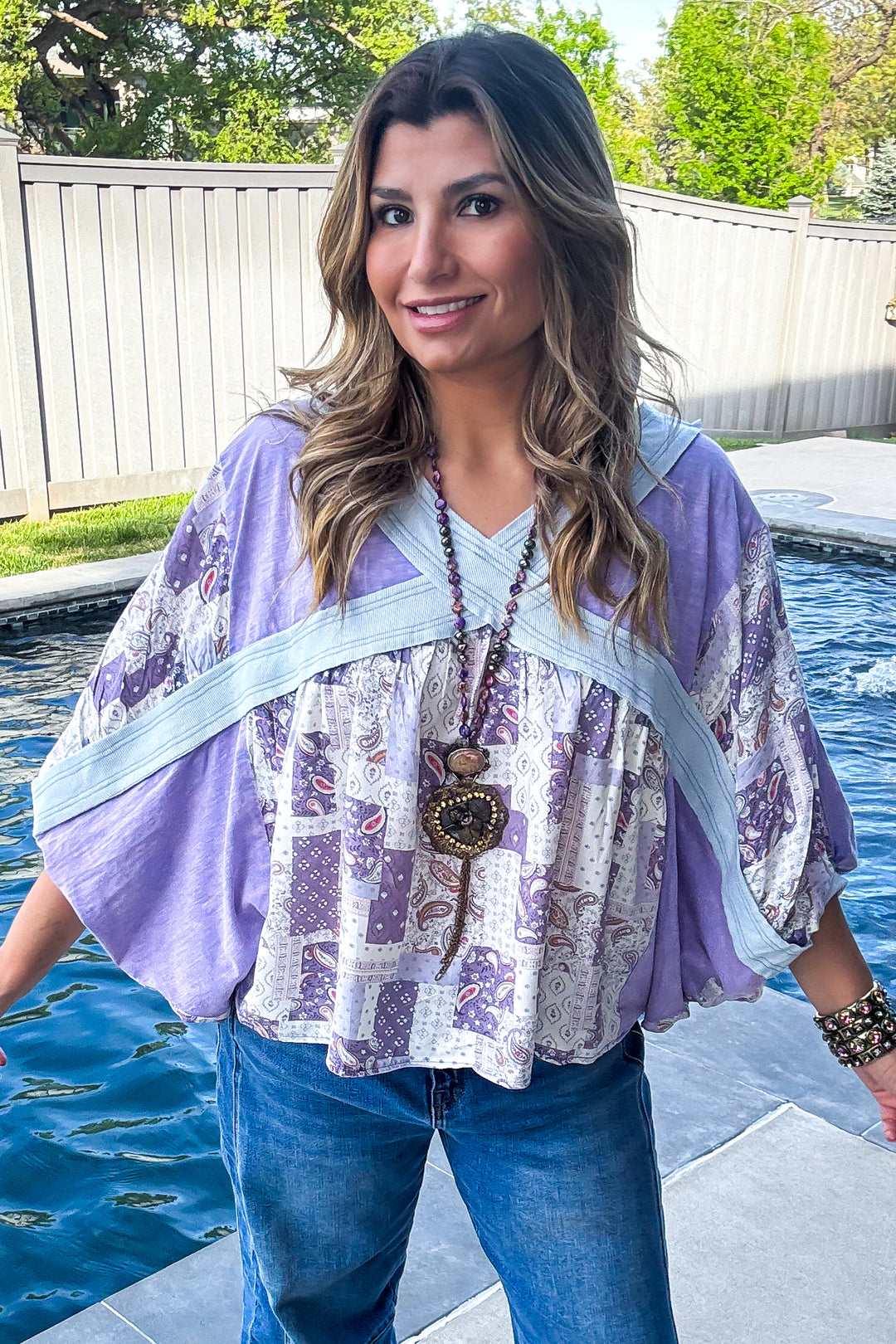 Crossroads Vineyard Top - 100% Cotton - Grape