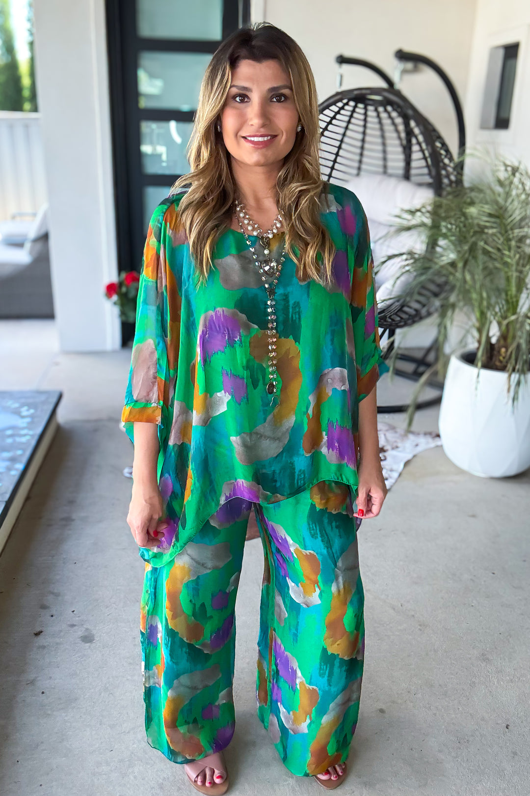 Spark Of Glamour Silk Stretch Top – Made in Italy (SOLD SEPARATELY)